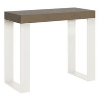 consola extensible 90x40300 cm tecno gris paloma estructura blanca