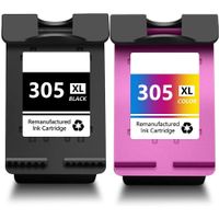 compatible cartuchos de tinta para hp 305 xl con deskjet 2710 2720 2700 deskjet plus 4120 4100 4130 envy 6000 6010 6020 6032 6055 envy pro 6400 6430 6432 impresora1 negro y 1 color