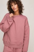 hunkemoller sudadera de cuello redondo de felpa afelpada rosa