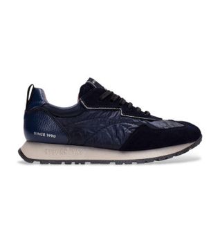 Hispanitas para mujer. HI254209 Zapatillas de Piel Kansas marino (38), Plano, 1 a 3cm, Cordones, Casual