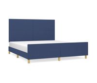 estructura de cama con cabecero de tela azul 180x200 cm diseno plano