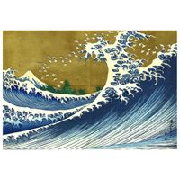 cuadro lienzo - gran ola - katsushika hokusai - cm 40x60
