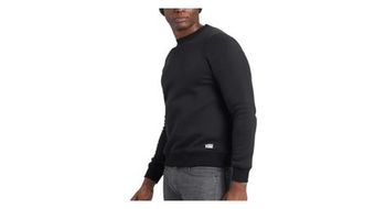Camiseta de manga larga fleece crew negra xl