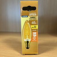 e14 40w dimmable golden antique candle bulb