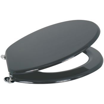 Asiento De Baño Mdf & Inox Antracita