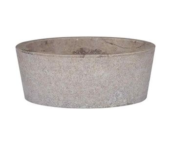 Vidaxl lavabo gris mármol ø40x15 cm