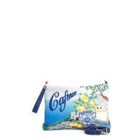 bolso de mano estampado asa y bandolera extraible blue
