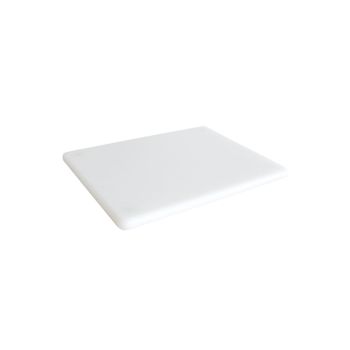 Tabla de cortar de plástico blanco, 40 x 30 x 2 cm