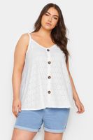 yours top tirantes blanco con bordados calados mujer curvy y tallas grandes yours