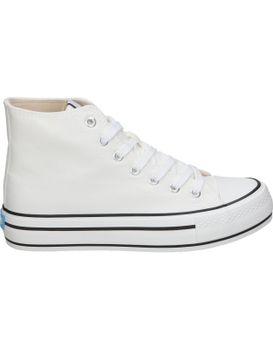 Zapatillas Altas De Lona Mustang Bigger X 60172 Blanco 36