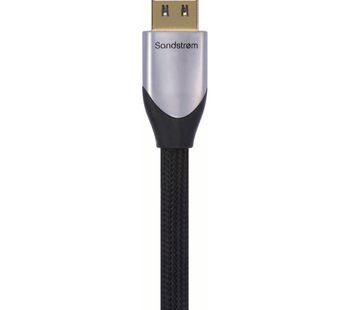 SANDSTROM S3HDM215 HDMI Cable with Ethernet - 3 m, Silver