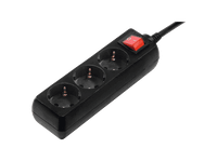 regleta - hama 69223782 3 tomas 14 metros con interruptor negro