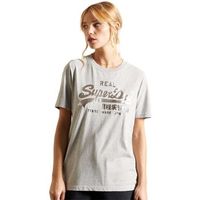 superdry camiseta real vintage logo para mujer
