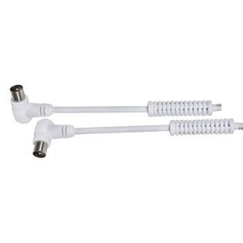 Conector antena TV DCU 391100 90 grados M-H con filtro LTE blanco