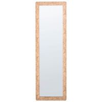 espejo de pared de estilo moderno de mediados de siglo marco de mdf decorativo marron claro galan