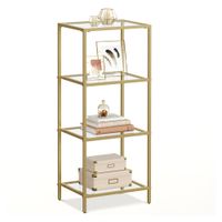 estanteria de cristal libreria expositor cristal dorado  4