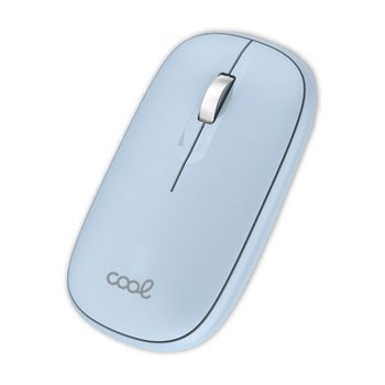 Cool Slim Ratón Inalámbrico 2 en 1 (Bluetooth + Adap. USB) Celeste