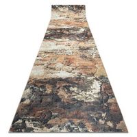 alfombra de pasillo con refuerzo de goma  lotus abstract 52910 beige l 100x680 cm