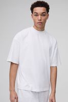 camiseta oversize recta gruesa blanco