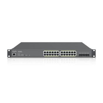 Switch EnGenius ECS1528FP 24 Puertos Gigabit Managed PoE+ 410W Rack 1U L2 Full Duplex
