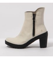 art para mujer 1175911zz003020 botines de piel blanco hielo -altura tacon 75cm- 42 beige cremallera casual