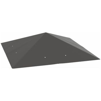 Outsunny Cubierta de repuesto para pabellón 3 x 3 m impermeable Techo de pabellón UPF30+ Funda de repuesto tejido Oxford, 370 g/m², Gris   Aosom España