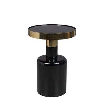 Mesa auxiliar de acero esmaltado negra