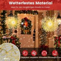 bola de luz navidena paquete de 2 bolas led para colgar luces navidenas para exterior e interior color dorado
