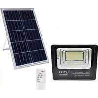 foco led exterior solar luz blanca 6500k con 224 leds mando a distancia temporizador y sensor ahorro energetico a 100w