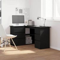 vidaxl escritorio roble negro madera de ingenieria 145 x 100 x 76 cm