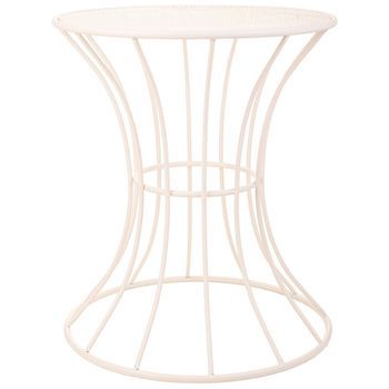 Mesa Auxiliar De Forja Blanco 50x50x58