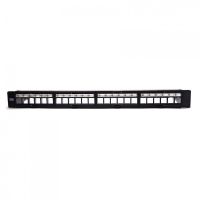 wp panel de parcheo blanco modular para 24 modulos de keystone utp 1u