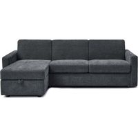 sofa cama esquinero reversible celia con mecanismo convertible expres tapizado en tela 3 plazas gris