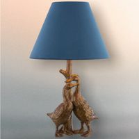 gold ducks table lamp with velvet shade