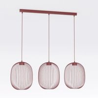 lampara de techo praca granate 3 luces