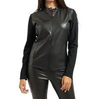 emporio armani ea7 cazadora de cuero 7w000451-af16010 para mujer