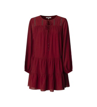 Pepe Jeans para mujer. PL9537696 Vestido Paule granate (M), Casual, Viscosa, Manga larga