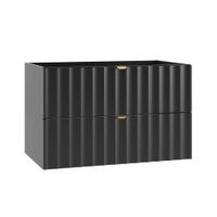 mueble bajo lavabo 80cm paneles de melamina y mdf negro