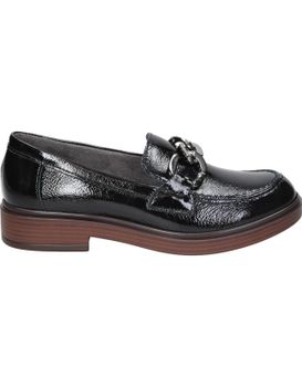 Mocasines De Piel Para Mujer Pitillos 10890 Negro 40