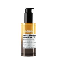 loreal professionnel absolut repair molecular bi-phase oil for damaged hair 90ml 2x benefit high shine  repair