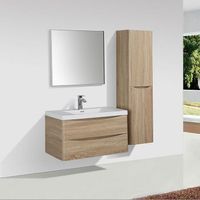 mueble lavabo  lavabo 90 cm montado - roble claro piacenza