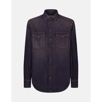 Dondup Camisa manga larga UC343R DF0272U-LP6 DU 800 BLACK para hombre
