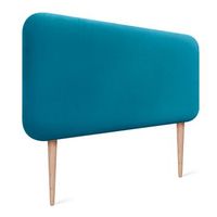 dhome cabecero tapizado en terciopelo liso con patas redondeado para pared acusticos cabeceros absorbentes cabezal cama dormitorio celeste 80cm
