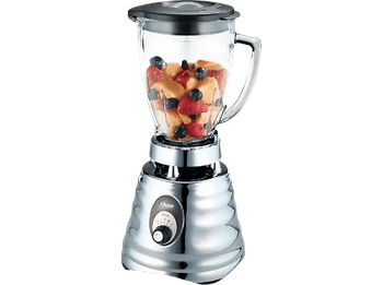 Batidora de vaso - Oster Clásica OBL245X, 600W, 3 Velocidades, Jarra vidrio, Acero