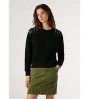 pepe jeans para mujer pl5800024 sudadera barny negro l casual algodon