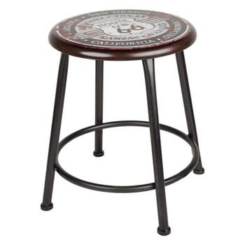 Taburete de metal 38x38x45 negro