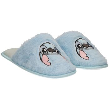 Stitch Pantuflas Zapatillas de Casa Abierta Faces Azul Niña para niña