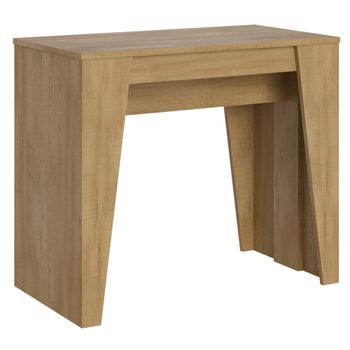 Consola extensible 90x48/204 cm efecto madera roble natural