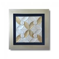 cuadro con madera tallada en 3d i 90x90cm