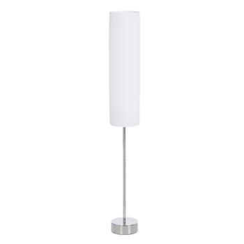 HOMCOM Lámpara de Pie Moderna para Dormitorio Estudio Salón Luces E27 40W Base de Acero Inoxidable Blanco   Aosom España